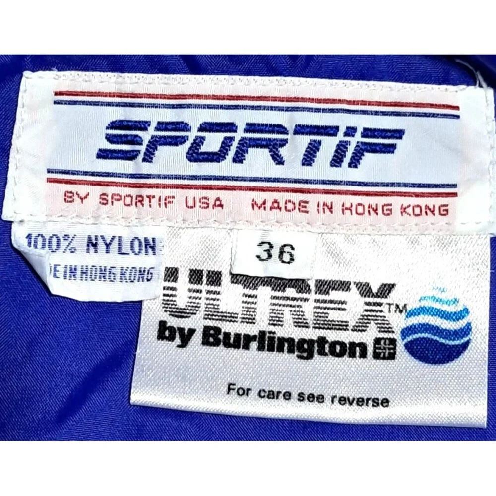 Sportif Nylon Pants Mens Size 36 Blue Elastic Waist Windproof Lightweight Ultrex